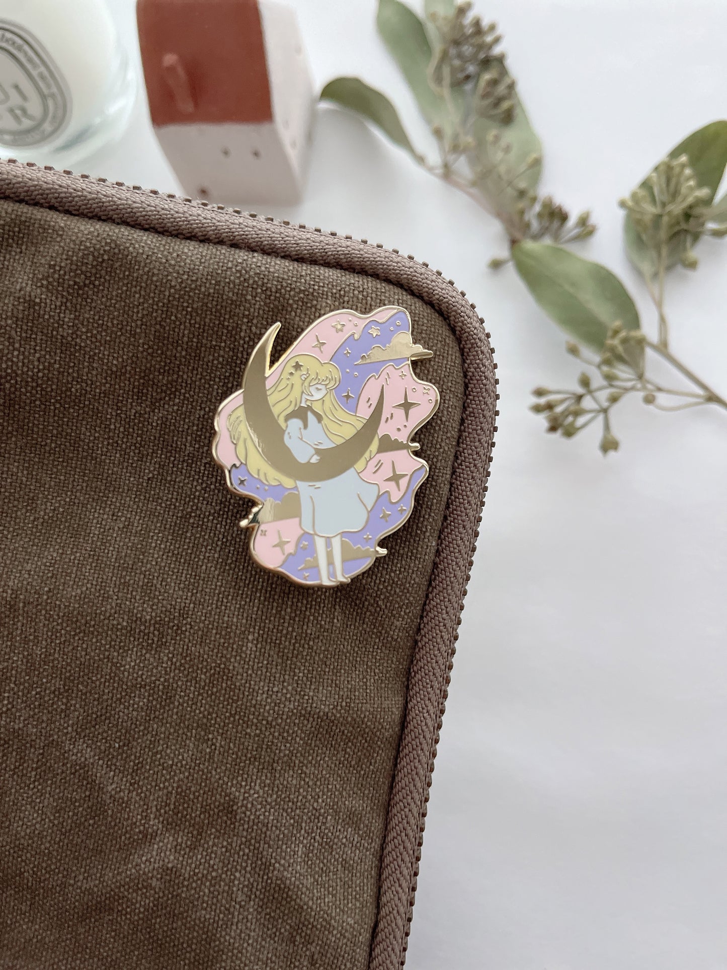 Sho Littlehappiness Enamel Pin | Moon Child