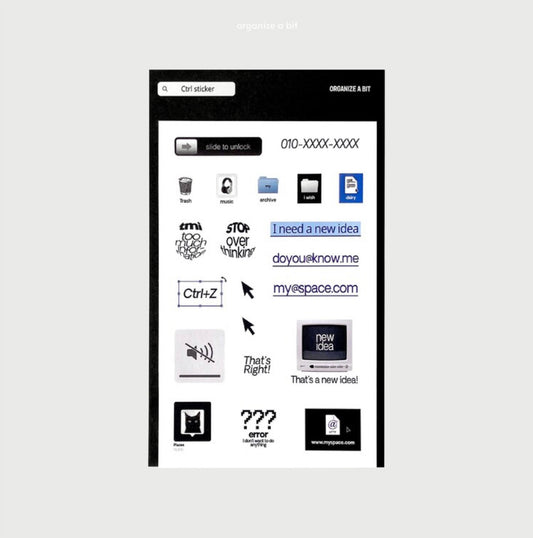 Organize a bit Ctrl Sticker Sheet