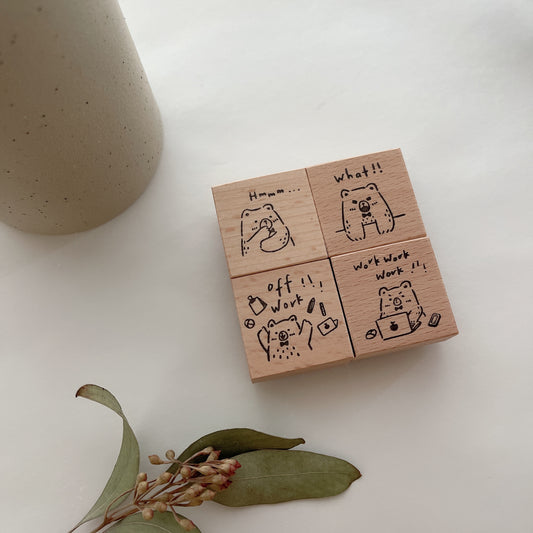 EileenTai.85 Beary Ordinary Days Rubber Stamps | Part A