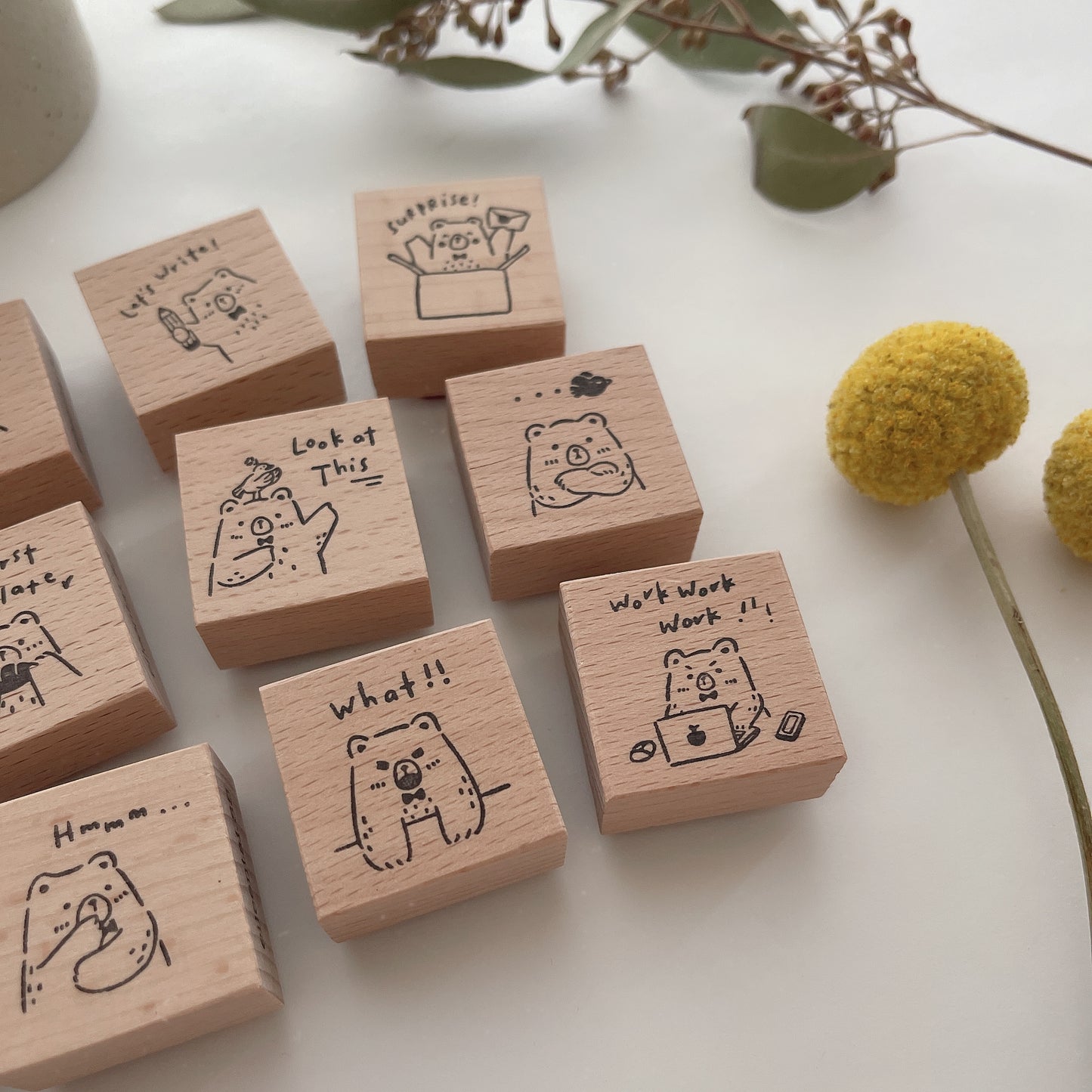 EileenTai.85 Beary Ordinary Days Rubber Stamps | Part A