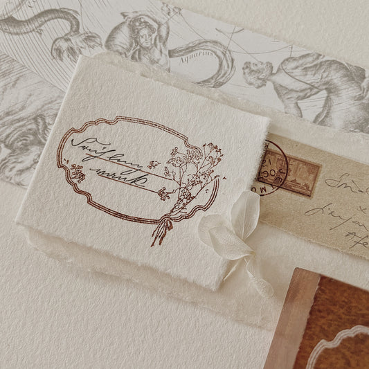 Jieyanow Atelier Find Beauty Flower Frame Rubber Stamp