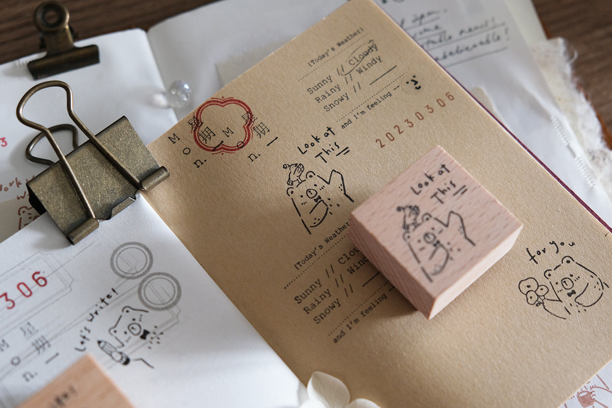 EileenTai.85 Beary Ordinary Days Rubber Stamps | Part C