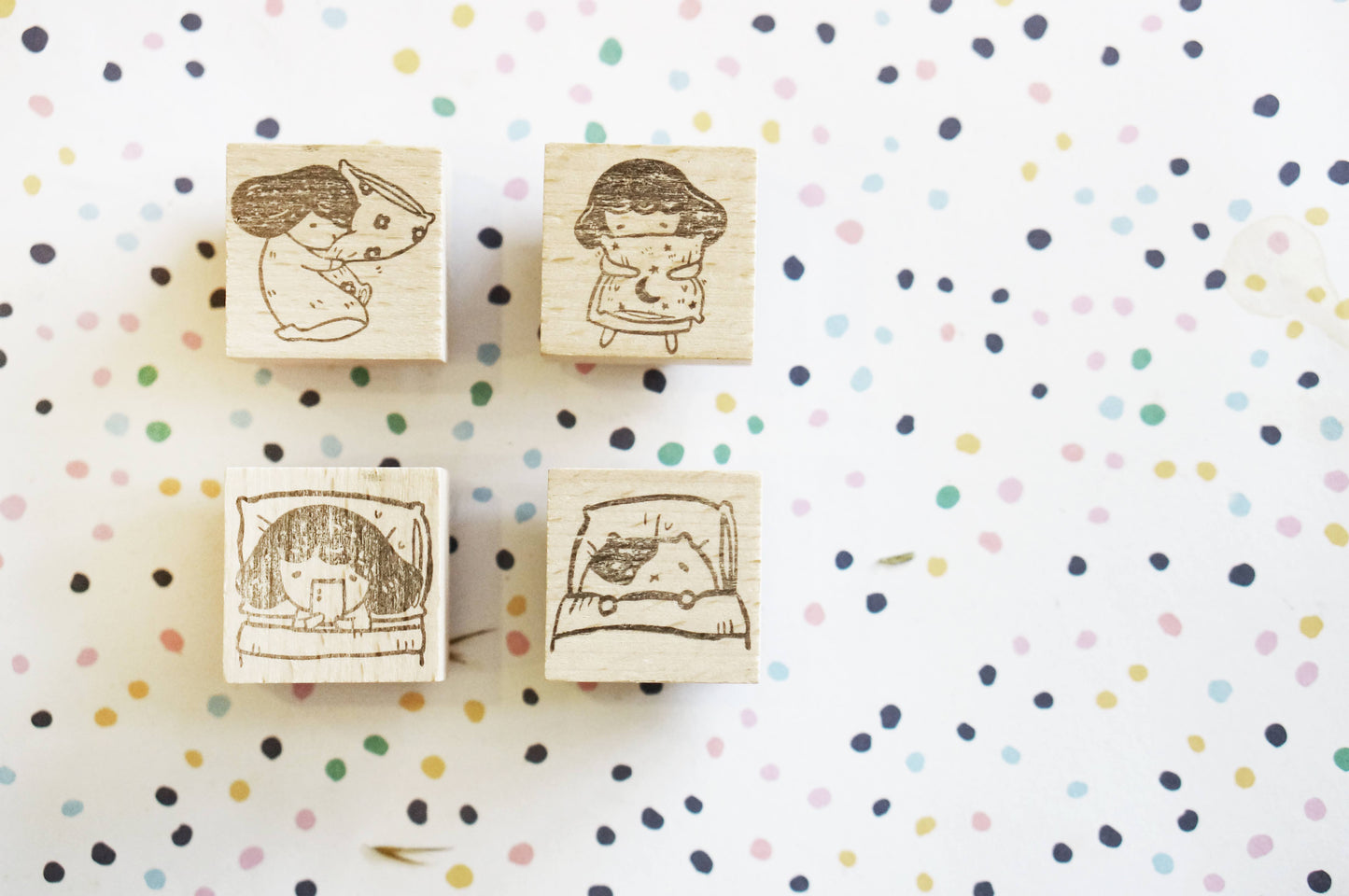 Kamikamichop Goodnight Series Rubber Stamp