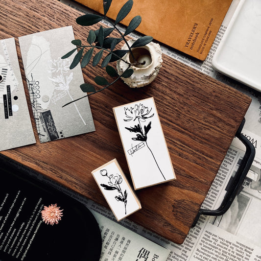 Somesortof.fern Birthday Flower Rubber Stamps