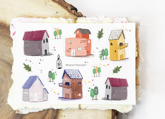 Black Milk Project Mini House Sticker // Small Sheet