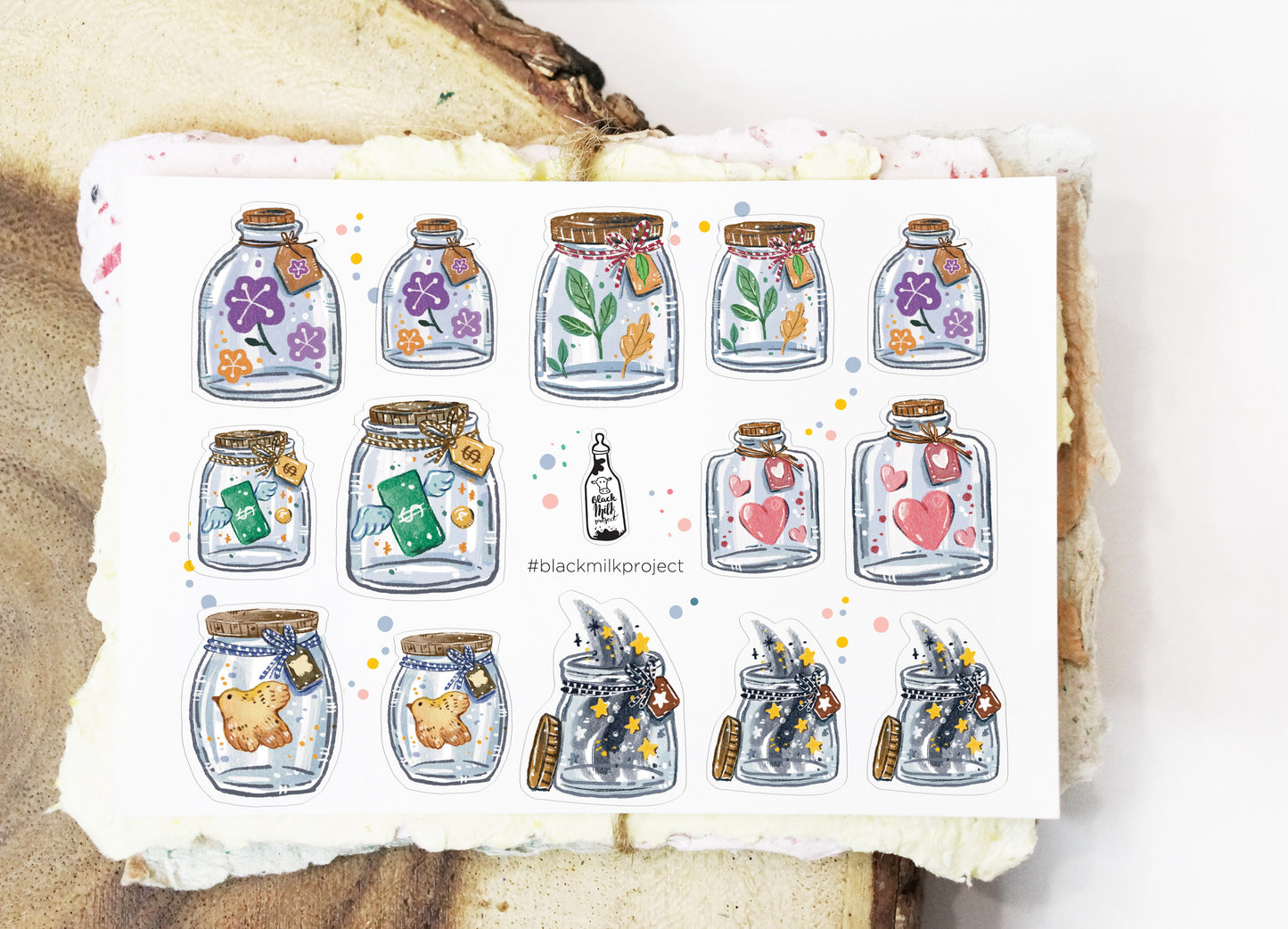 Black Milk Project Mini Jars Sticker Sheet