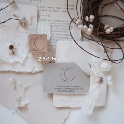 Jeenzaa Zoey Flower Moon & Butterflies Series Rubber Stamp