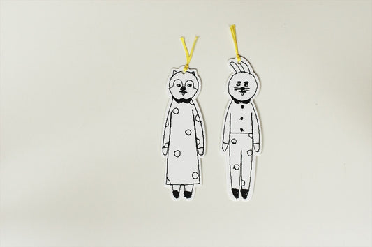 Classiky Sennokoto Bookmark Set | Polka Dot Squirrel and Rabbit