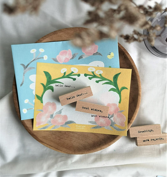 Eileentai.85 Typewriter Phrases Rubber Stamp - Write A Letter