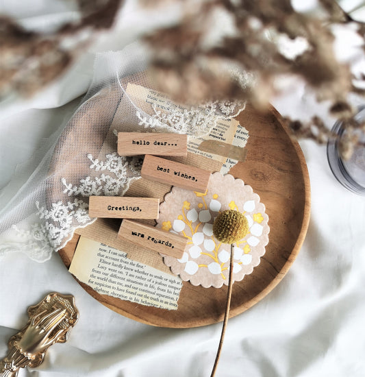 Eileentai.85 Typewriter Phrases Rubber Stamp - Write A Letter