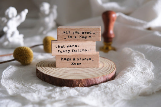 Eileentai.85 Typewriter Phrases Rubber Stamp | Warmth