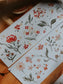 Meow Illustration Flower Field Washi Tape
