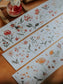 Meow Illustration Flower Field Washi Tape
