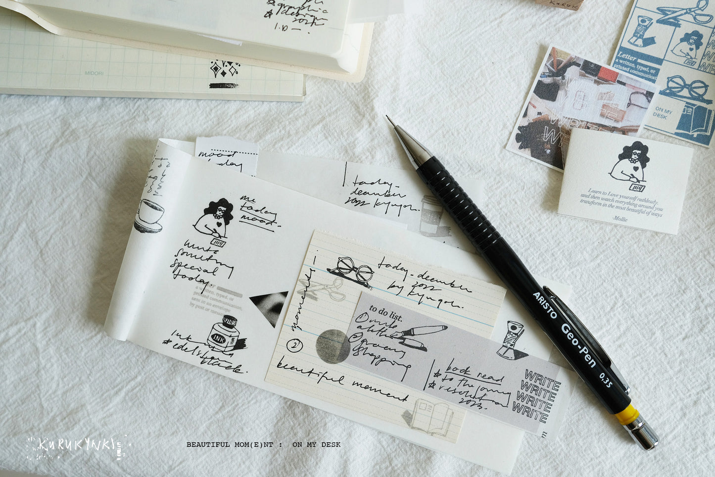 Kurukynki Beautiful Moment Rubber Stamp Set | Write