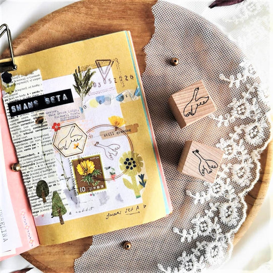 Eileentai.85 Birds Rubber Stamps - Swans
