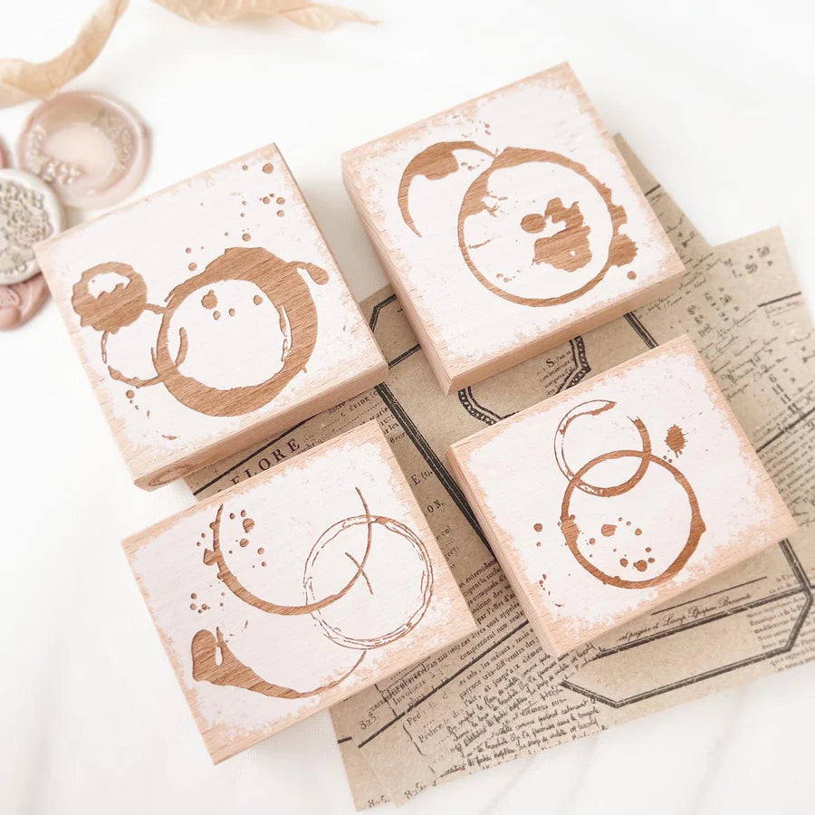 Journal Pages Coffee Stain Rubber Stamps