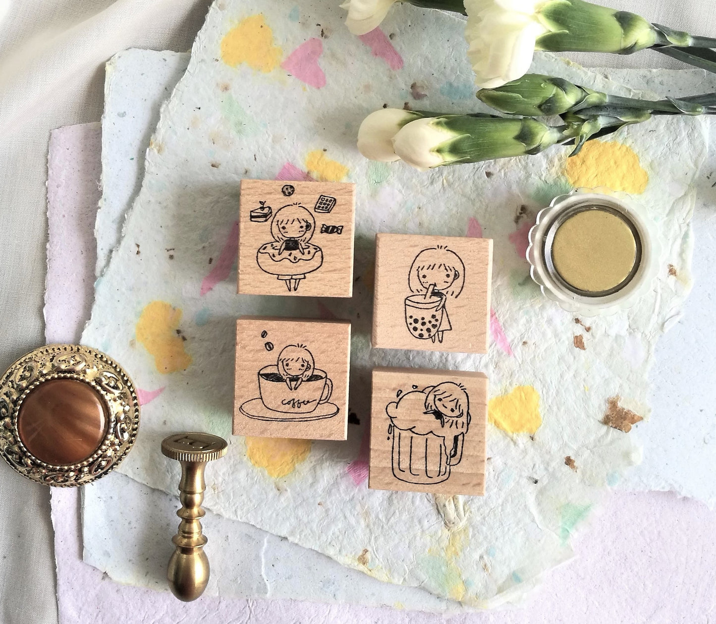 Eileentai.85 Happy Time Rubber Stamp